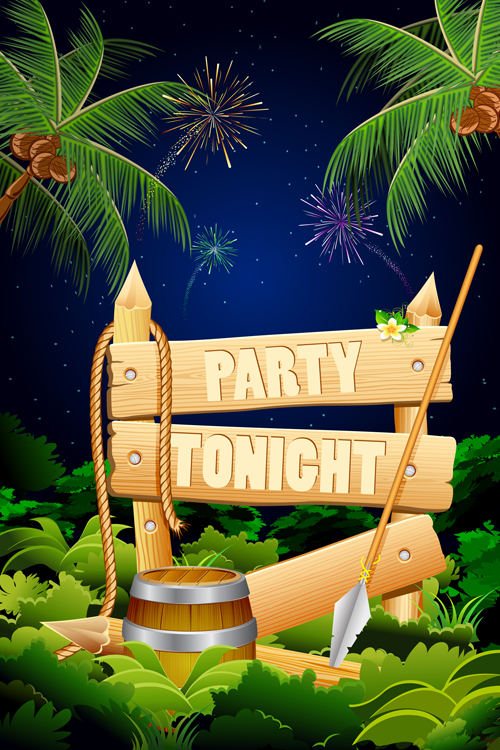 Set of Camping design elements vector 03