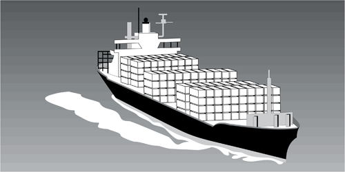 Different Cargo ship design vector graphic 04