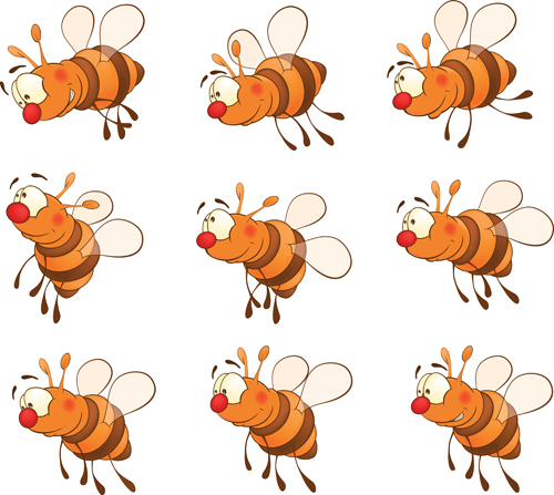 cartoon bees 