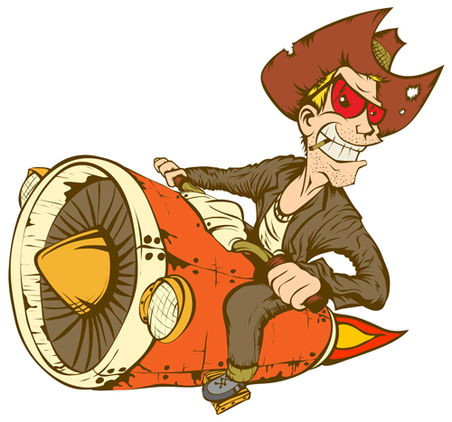 Cartoon funny figures vector design