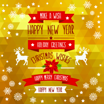 Christmas Wishes background vector 02