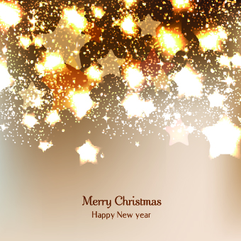 Christmas grunge star vector background 02