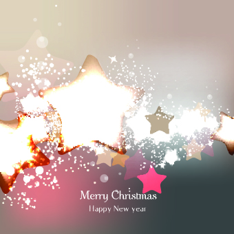 Christmas grunge star vector background 03