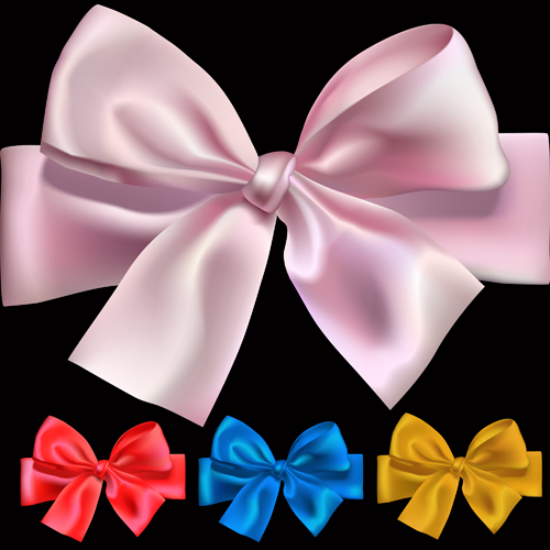 Creative bow design vector material set 03