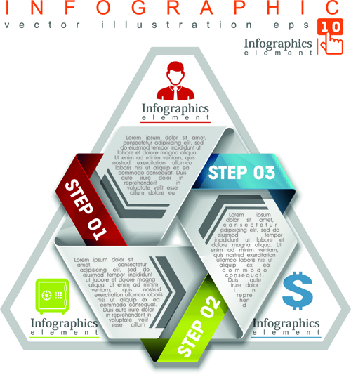 Creative paper infographics vector art 05