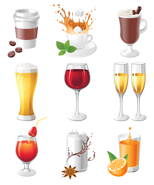 illustration drinks drink different delicious 