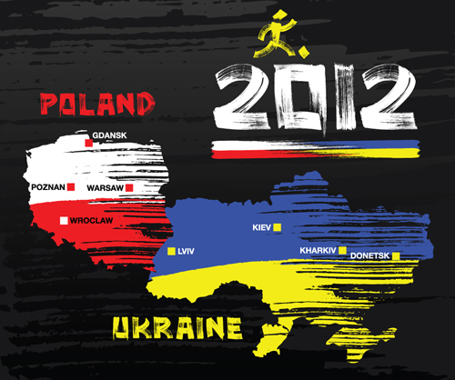 UEFA EURO 2012 design elements vector 03