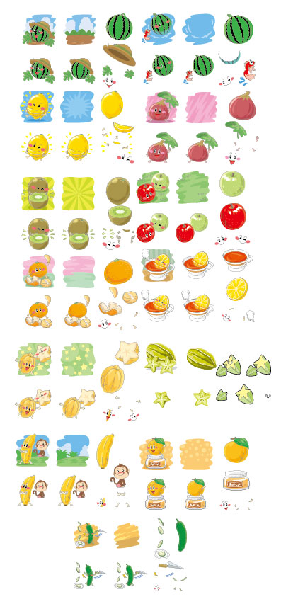 icons icon funny fruits expression 