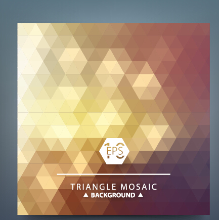 Geometric shapes mosaic background vector set 09