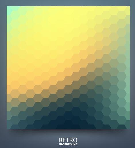 Geometric shapes mosaic background vector set 12