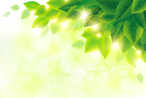 halation Green Leaf green background vector background 