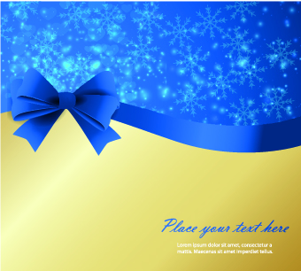Ornate Holiday bows background vector set 01