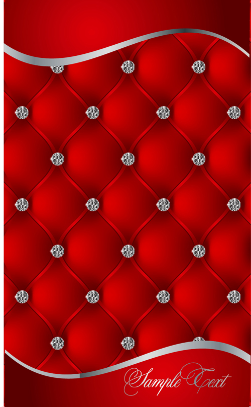 Luxury floral pattern background vector set 02