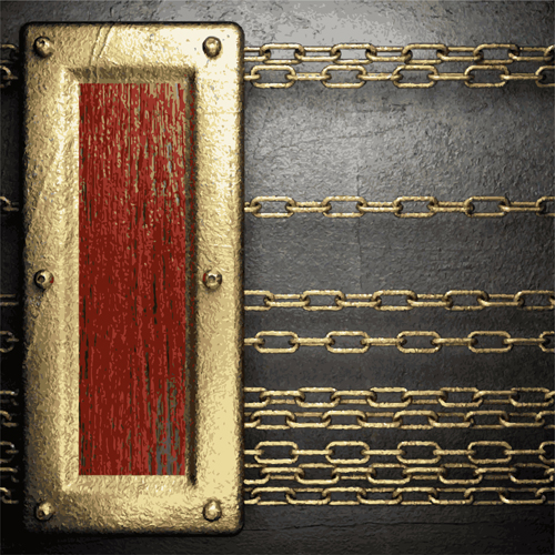 metal iron chain frame background 