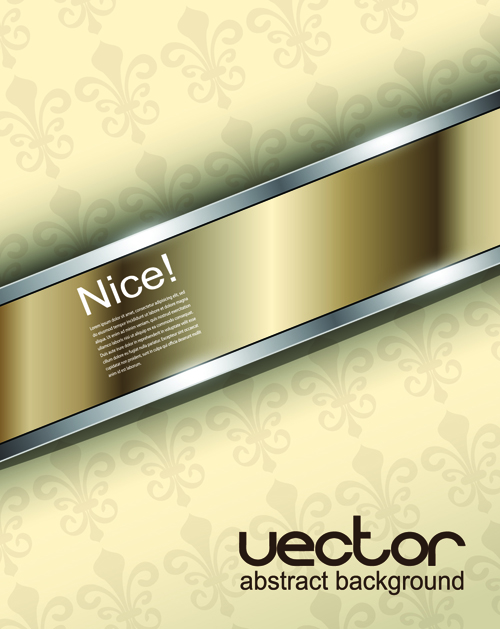luxurious Metallic Chrome Background vector set 01