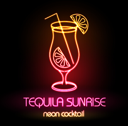 Neon advertising sign vectors material 08