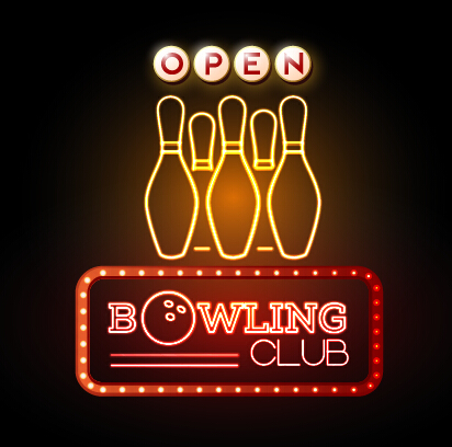 Neon advertising sign vectors material 09