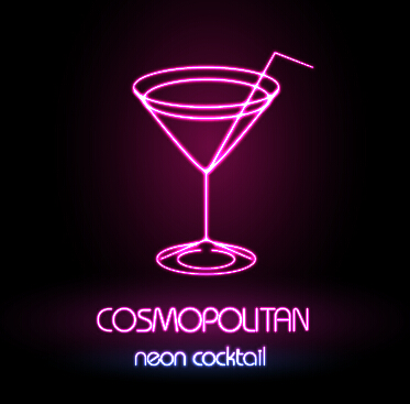 Neon advertising sign vectors material 11