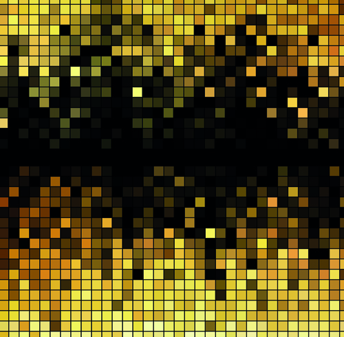 Neon mosaics design vector 01
