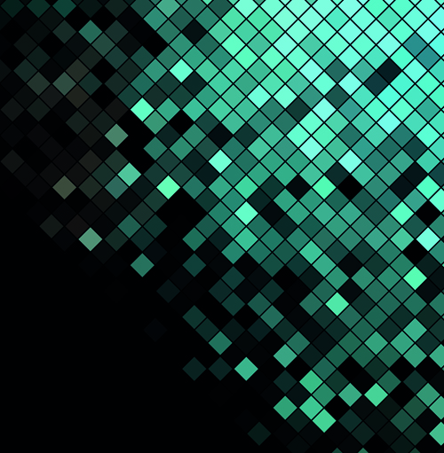Neon mosaics design vector 02