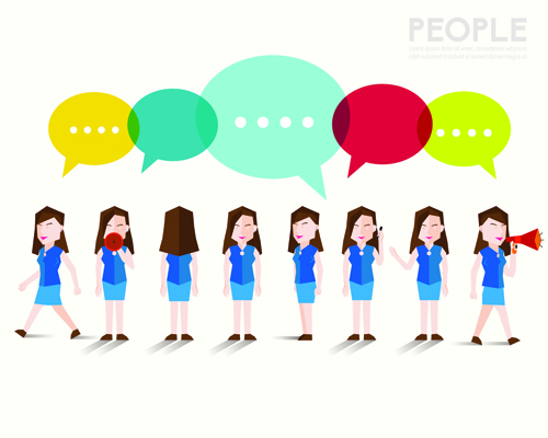 People and social vector design 08