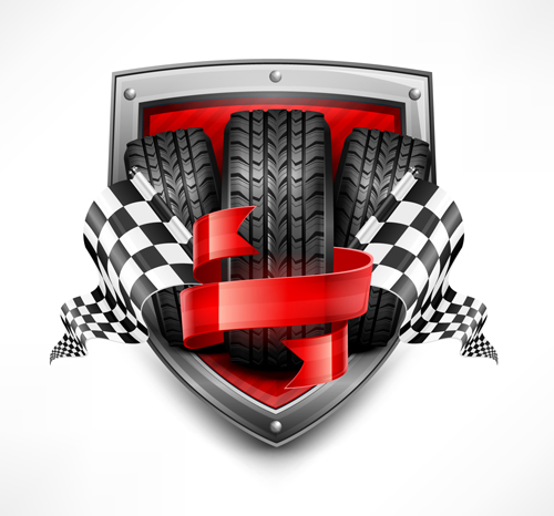 Racing poster creative vector material 03