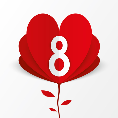 Red Style 8 March design elements 04