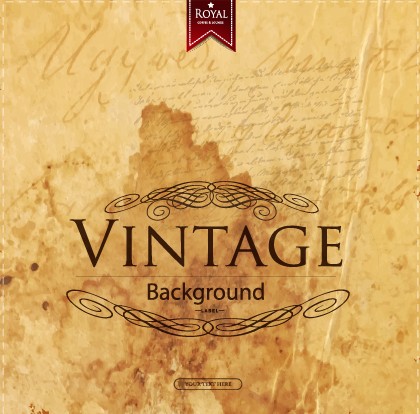 Retro parchment grunge background vector 02