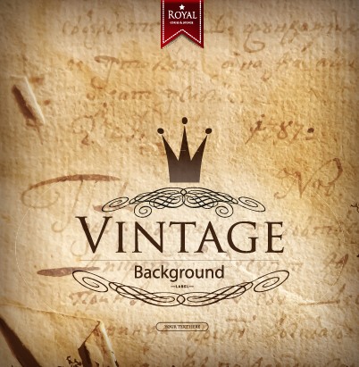 Retro parchment grunge background vector 03