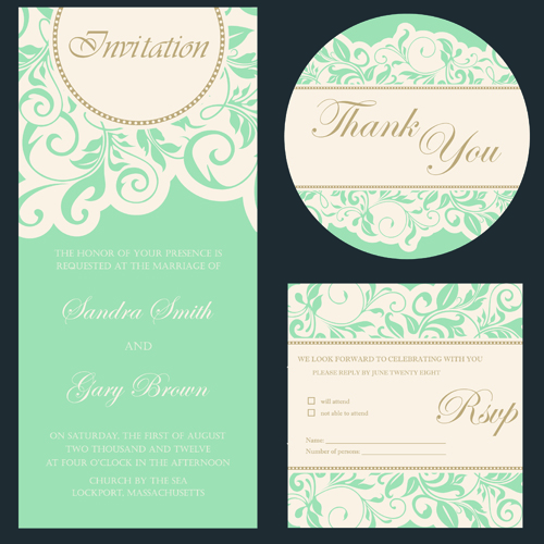 wedding Retro font invitation cards invitation card 