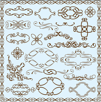 Simple frame with borders and ornaments vector design 09