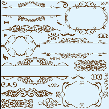 Simple frame with borders and ornaments vector design 10