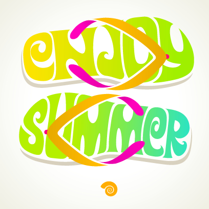vector background summer sandals background 