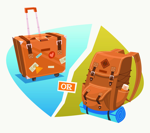Traveling with adventures vintage vector background 05