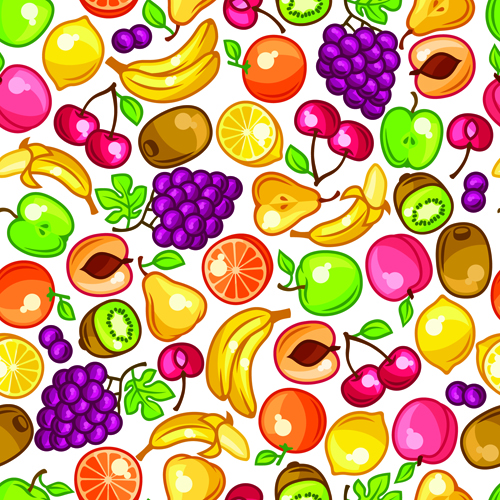 seamless pattern fruit fresh 