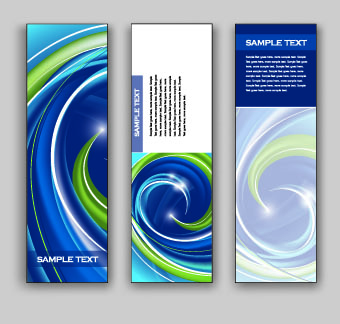 Shiny Vertical banner vector 01