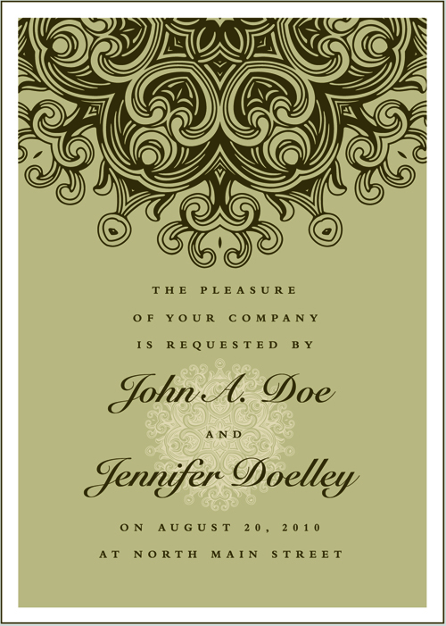Vintage Floral invitations cover design vector 01