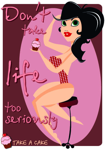 Vintage poster Woman vector 03