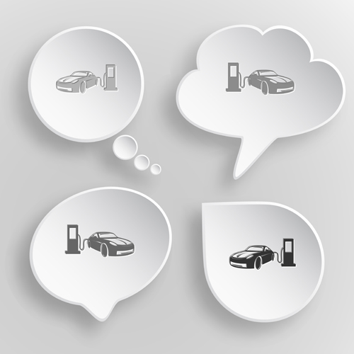 White paperboard icons vector set 01