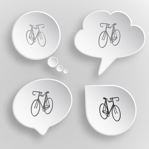 White paperboard icons vector set 02