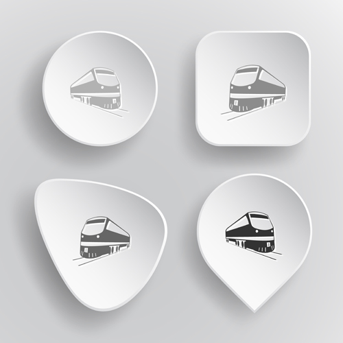 White paperboard icons vector set 07