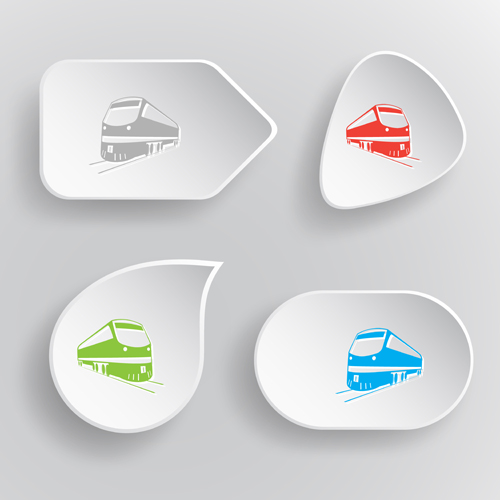 White paperboard icons vector set 09