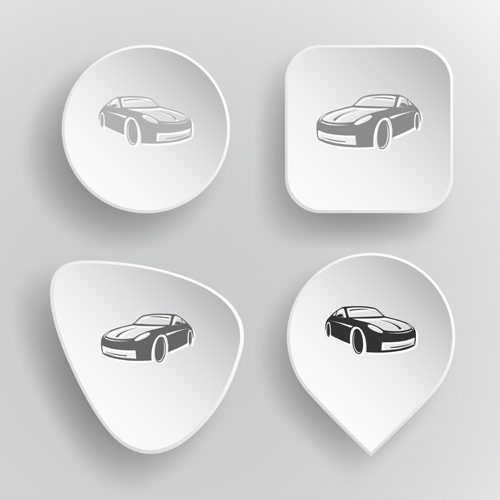 White paperboard icons vector set 10