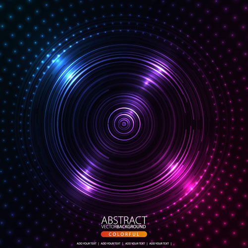 Shiny circle background design vector 02