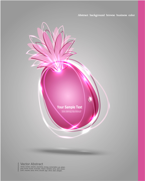crystal fruits vector background 03