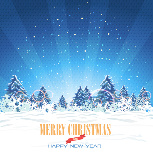 2014 Winter vector background 06