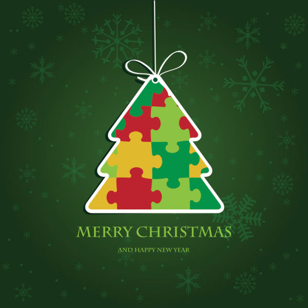 Cute Christmas creative Greeting Cards vector 03