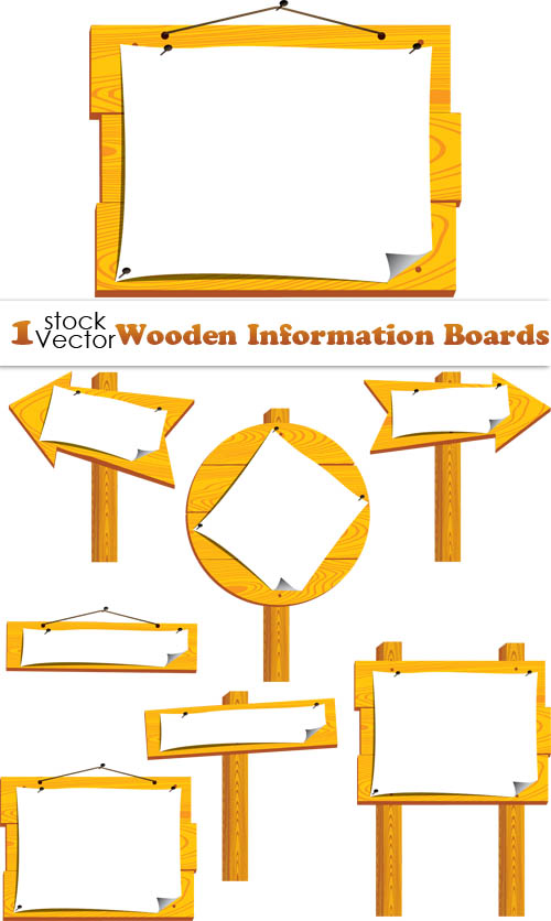 wooden information board 