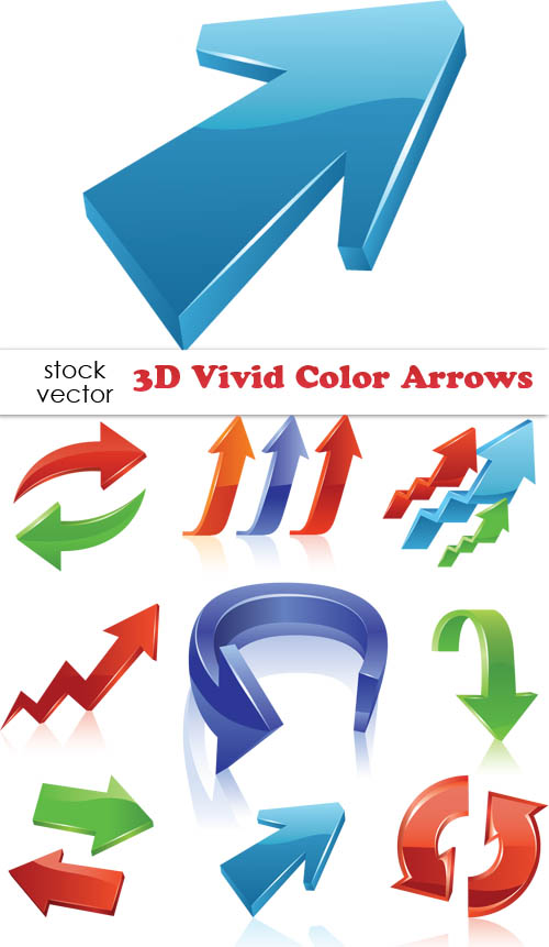 free vector 3D Color Arrows