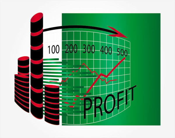 Business Figure on K Line vector 04
